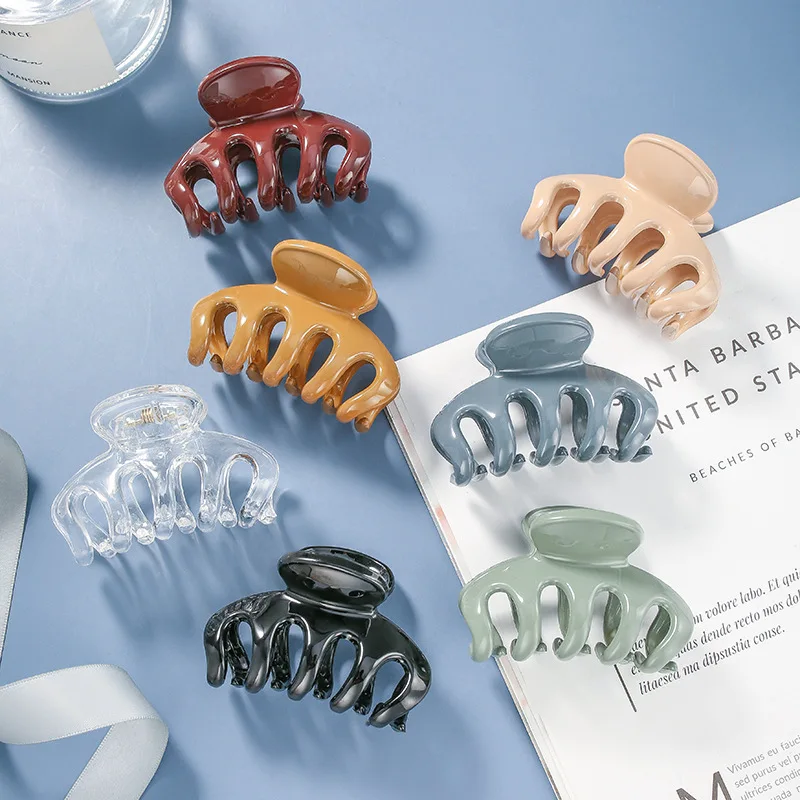 Fashion Solid Color Acrylic Hair Clip For Women Lady Makeup Bath Hair Claw Crab Clamp Grips Barrette Hair Accessories Headwear
Fashion Solid Color Acrylic Hair Clip For Women Lady Makeup Bath Hair Claw Crab Clamp Grips Barrette Hair Accessories Headwear