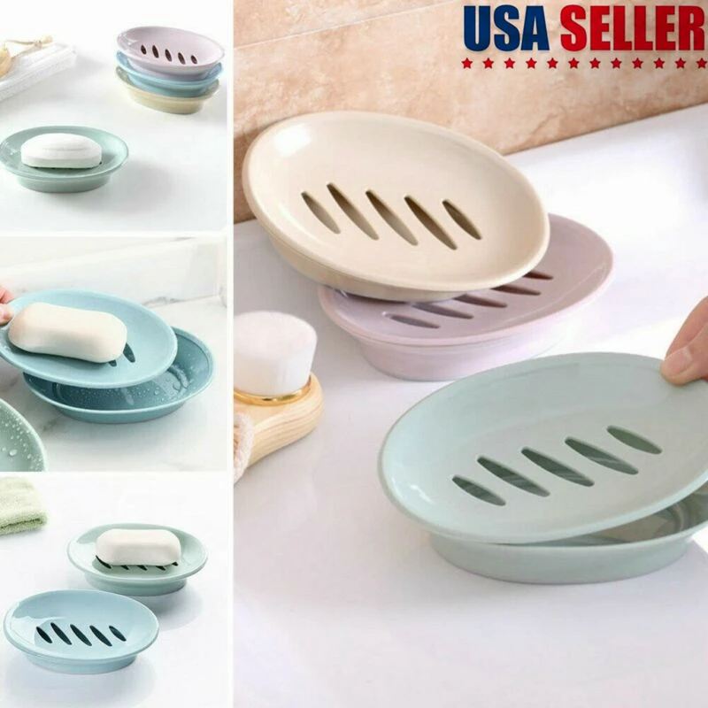 Home Bathroom Soap Box Dual Layer Oval Shape Soap Holder Plate Sponger Container with Drain Holessoap
Home Bathroom Soap Box Dual Layer Oval Shape Soap Holder Plate Sponger Container with Drain Holessoap