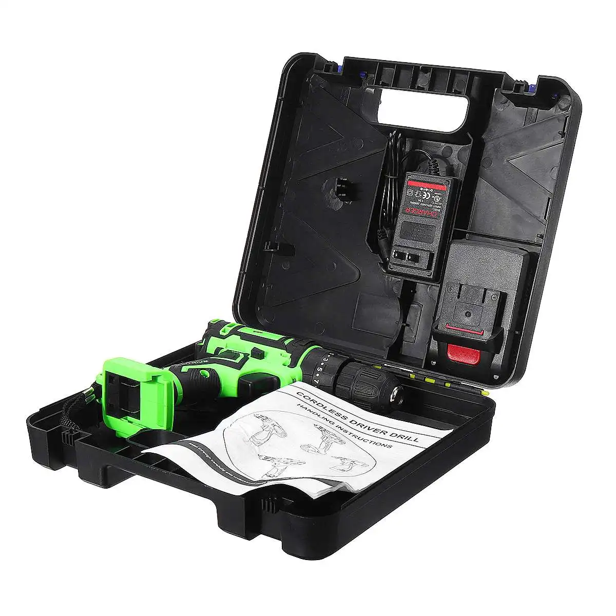 36V Cordless Electric Screwdriver Drill 25+3 Torque Li-ion Battery LED Working Light DIY Home Hand Flat Drill Power Tools 
36V Cordless Electric Screwdriver Drill 25+3 Torque Li-ion Battery LED Working Light DIY Home Hand Flat Drill Power Tools