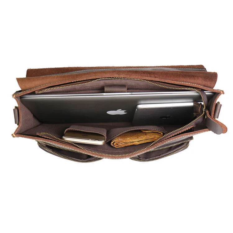 Vintage Natural Genuine Leather Men Briefcase Casual 14" Laptop Bag Luxury Durable Crazy Horse Leather Men's Handbag
Vintage Natural Genuine Leather Men Briefcase Casual 14" Laptop Bag Luxury Durable Crazy Horse Leather Men's Handbag