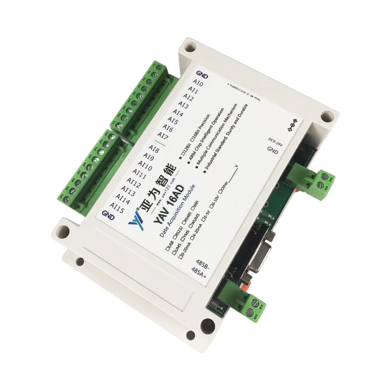 16AD Voltage and Current Analog Acquisition Module Mudbus Serial Port 485 / USB / Wifi Auxiliary Software
16AD Voltage and Current Analog Acquisition Module Mudbus Serial Port 485 / USB / Wifi Auxiliary Software
