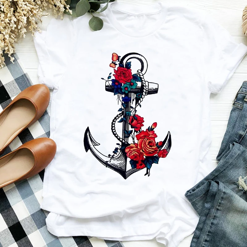 Graphic T-shirt Women Red Flowers Rose Cartoon Printing 90s Fashion Print Shirt Clothes T Tee Womens Tshirt for Female Tops
Graphic T-shirt Women Red Flowers Rose Cartoon Printing 90s Fashion Print Shirt Clothes T Tee Womens Tshirt for Female Tops
