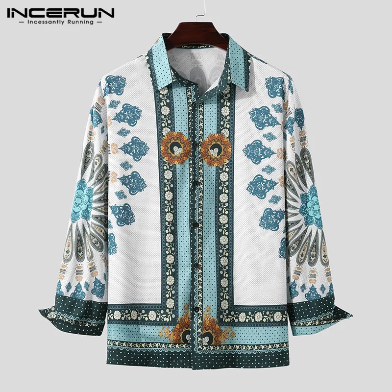 Men Shirt Printing Long Sleeve Streetwear Button Turn Down Collar Ethnic Style Casual Tops 2022 Camisa Masculina S-5XL INCERUN
Men Shirt Printing Long Sleeve Streetwear Button Turn Down Collar Ethnic Style Casual Tops 2022 Camisa Masculina S-5XL INCERUN