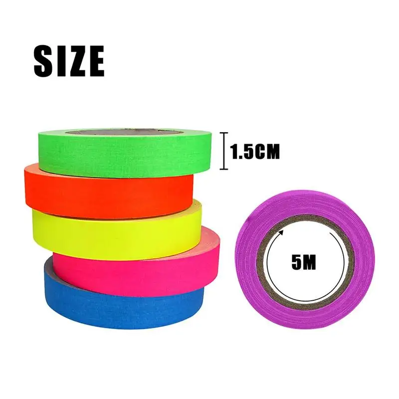 6 Rolls Neon Tapes Fluorescent Cloth Tapes Glow in The Dark Tape for Party Decoration
6 Rolls Neon Tapes Fluorescent Cloth Tapes Glow in The Dark Tape for Party Decoration