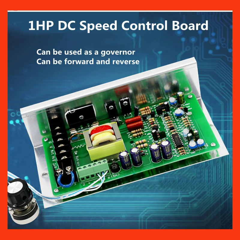 1HP 220V DC Speed Controller Board 750w Motor Governor Dual Control Motor Driver Board
1HP 220V DC Speed Controller Board 750w Motor Governor Dual Control Motor Driver Board