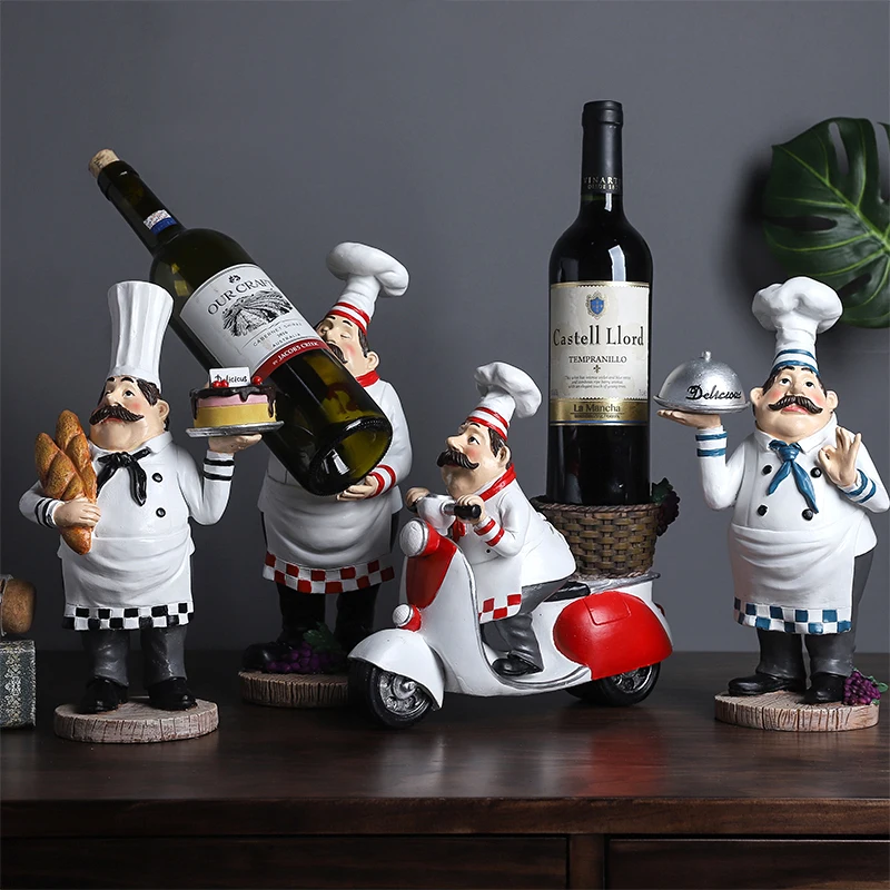 European Wine Rack Restaurant Chef Small Ornaments Home Living Room Wine Cabinet Decoration Shop Window Resin Display
European Wine Rack Restaurant Chef Small Ornaments Home Living Room Wine Cabinet Decoration Shop Window Resin Display