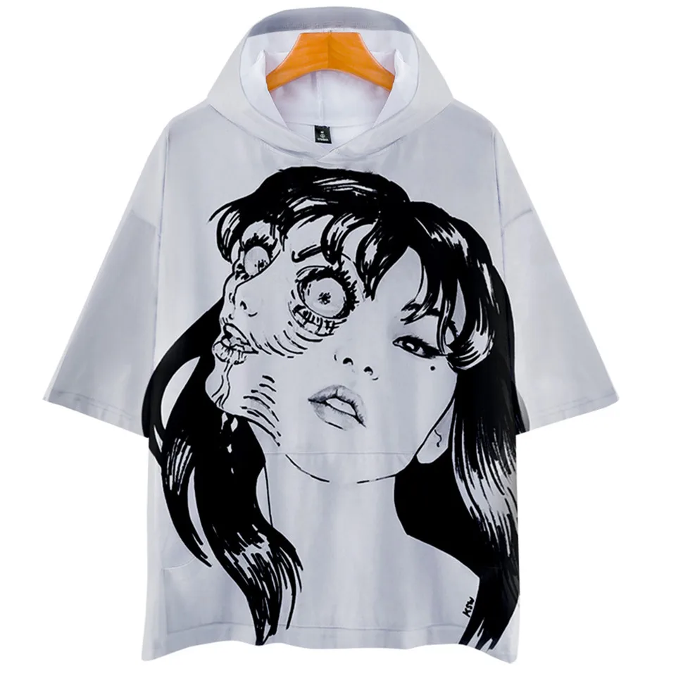 Classic Kawaii Youthful Tshirt Funny Junji Ito 3D Print Hooded T Shirt Boys/girls Trendy Short Sleeve Hooded T-shirts Tees
Classic Kawaii Youthful Tshirt Funny Junji Ito 3D Print Hooded T Shirt Boys/girls Trendy Short Sleeve Hooded T-shirts Tees