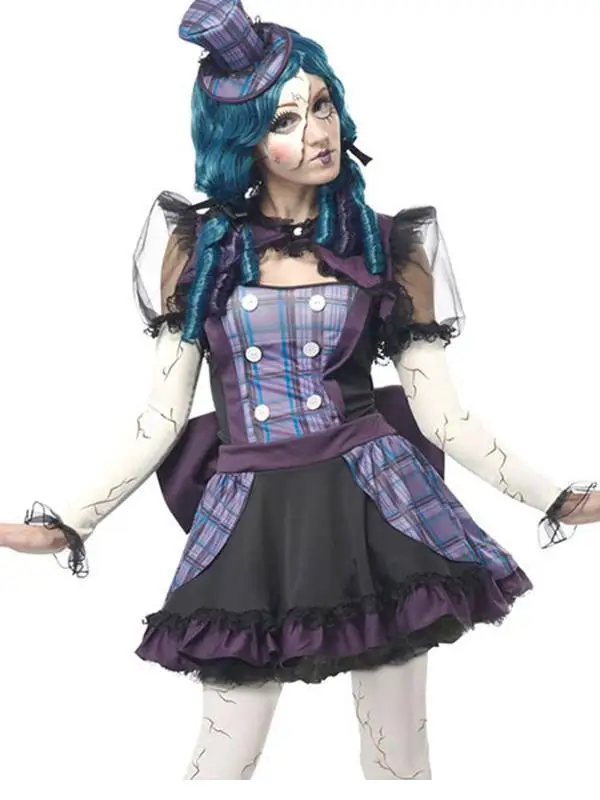 New Halloween Costume High Quality Teen Girls Broken Doll Clowns Circus Party Costume Sexy Costumes Adult Women Cosplay Dress 
New Halloween Costume High Quality Teen Girls Broken Doll Clowns Circus Party Costume Sexy Costumes Adult Women Cosplay Dress