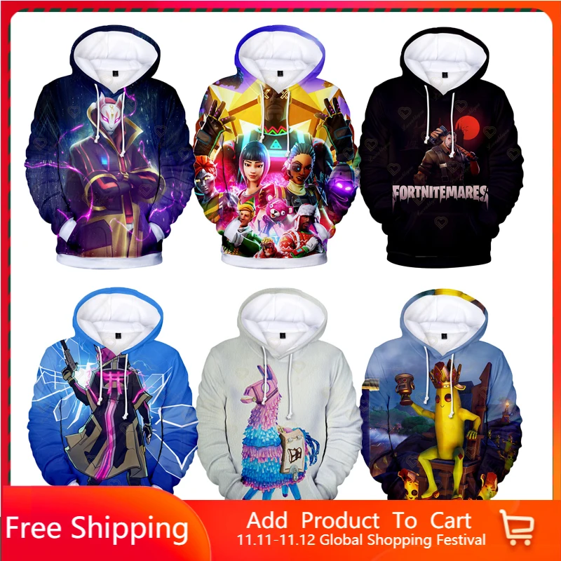 Sweatshirt Fortnite Children 3d Print Hoodie Sweatshirts Boys Girls Fashion Harajuku Jacket Men Clothes Games Cosplay Costume
Sweatshirt Fortnite Children 3d Print Hoodie Sweatshirts Boys Girls Fashion Harajuku Jacket Men Clothes Games Cosplay Costume