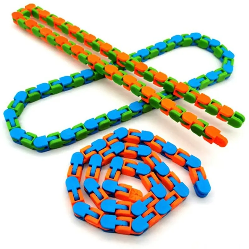 

1pc Wacky Tracks Snap and Click Fidget Toys Multicolor Kids Autism Snake Puzzles Classic Sensory Toy Antistress Fidget Toys