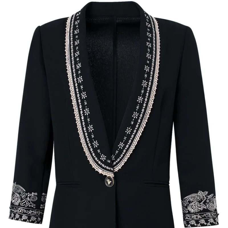 Embroidered Suit Coat Women's 2021 Casual Style Pin Bead Women's Suit Coats 
Embroidered Suit Coat Women's 2021 Casual Style Pin Bead Women's Suit Coats