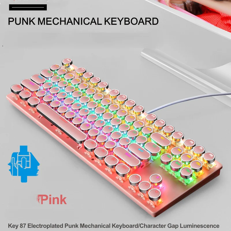 Wired 87 key Mechanical Keyboard Girl Games Esports Cute Mechanical Keyboard Backlight Compact Keyboard for PC Laptop Gamer
Wired 87 key Mechanical Keyboard Girl Games Esports Cute Mechanical Keyboard Backlight Compact Keyboard for PC Laptop Gamer