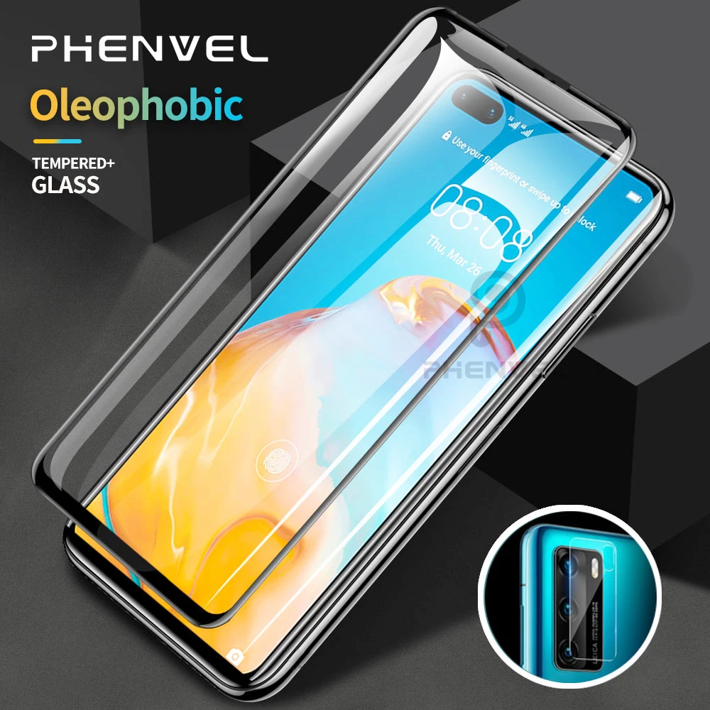 Защитное стекло для Huawei P40 Олеофобная пленка экрана Honor V30 Play 4 Pro View 30 из