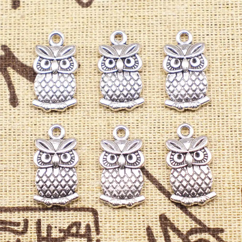 Earrings Accessories Charms For Jewelry Making 20x11mm Owl Charms Antique Silver Color 20pcs
Earrings Accessories Charms For Jewelry Making 20x11mm Owl Charms Antique Silver Color 20pcs