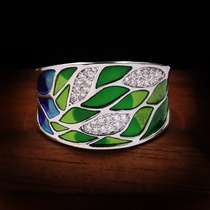European and American silver female ring colorful enamel flowers fashion personality jewelry Wholesale
European and American silver female ring colorful enamel flowers fashion personality jewelry Wholesale