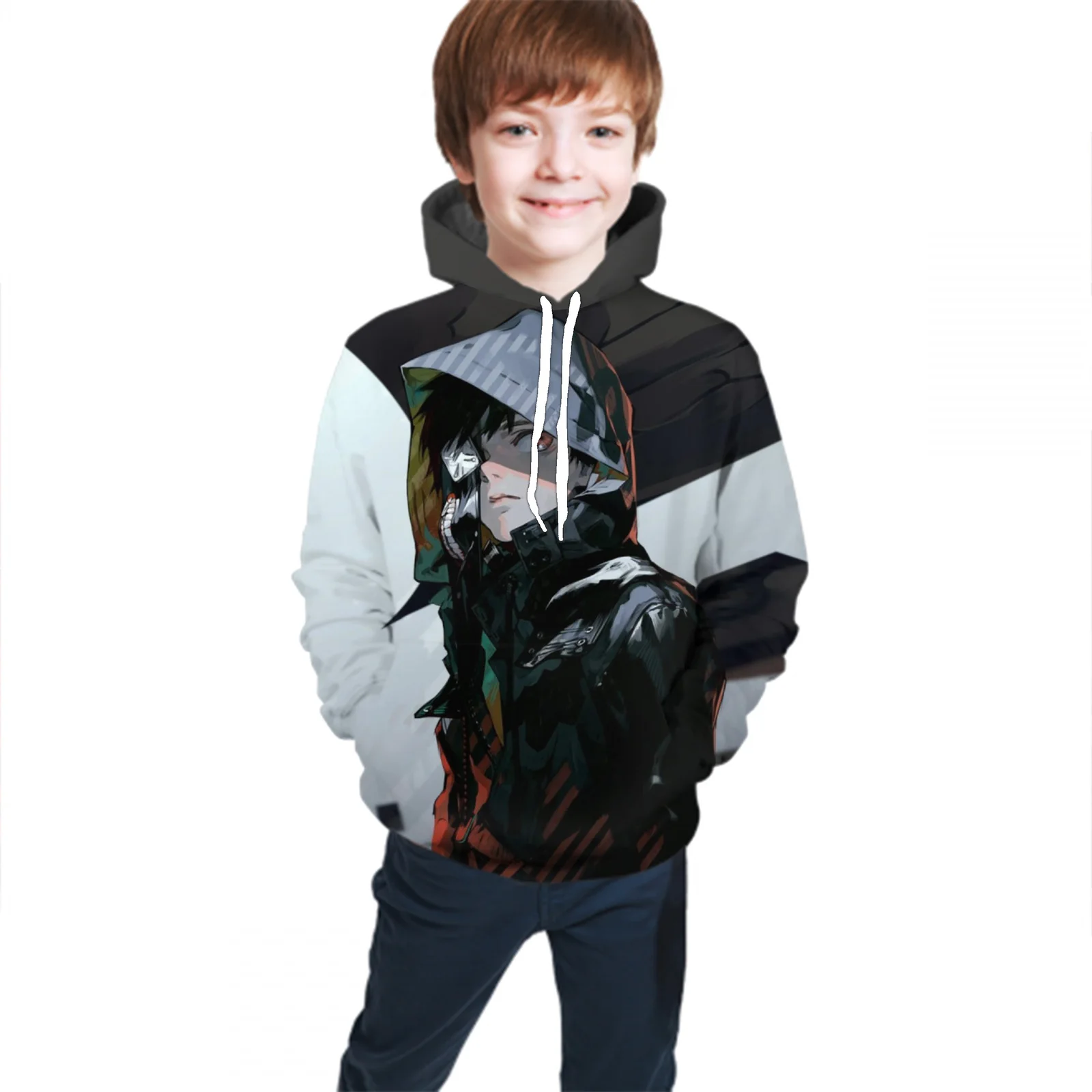 Tokyo Ghoul Japanese Popular Anime Cool Sweaters Daily Pocket Hoodie Suitable For Boy Unisex trend hoodies
Tokyo Ghoul Japanese Popular Anime Cool Sweaters Daily Pocket Hoodie Suitable For Boy Unisex trend hoodies