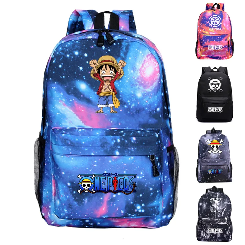 New Anime One Piece Luffy Sanji Zoro Cartoon Pattern Backpack Youth Customized Student Schoolbag Outdoor Travel Bag Gift toy
New Anime One Piece Luffy Sanji Zoro Cartoon Pattern Backpack Youth Customized Student Schoolbag Outdoor Travel Bag Gift toy