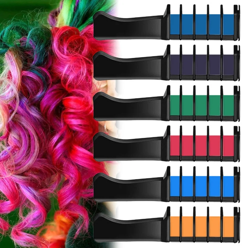 Fashion 6/8/10Colors Mini Disposable Personal Use HairChalk Color Comb Dye Kits Temporary party Cosplay Salon Hair Coloring comb
Fashion 6/8/10Colors Mini Disposable Personal Use HairChalk Color Comb Dye Kits Temporary party Cosplay Salon Hair Coloring comb