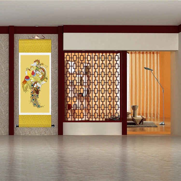 like dragons flying and phoenixes dancing Silk scroll painting,Auspicious dragon and Phoenix, Living room bedroom decoration pa 
like dragons flying and phoenixes dancing Silk scroll painting,Auspicious dragon and Phoenix, Living room bedroom decoration pa