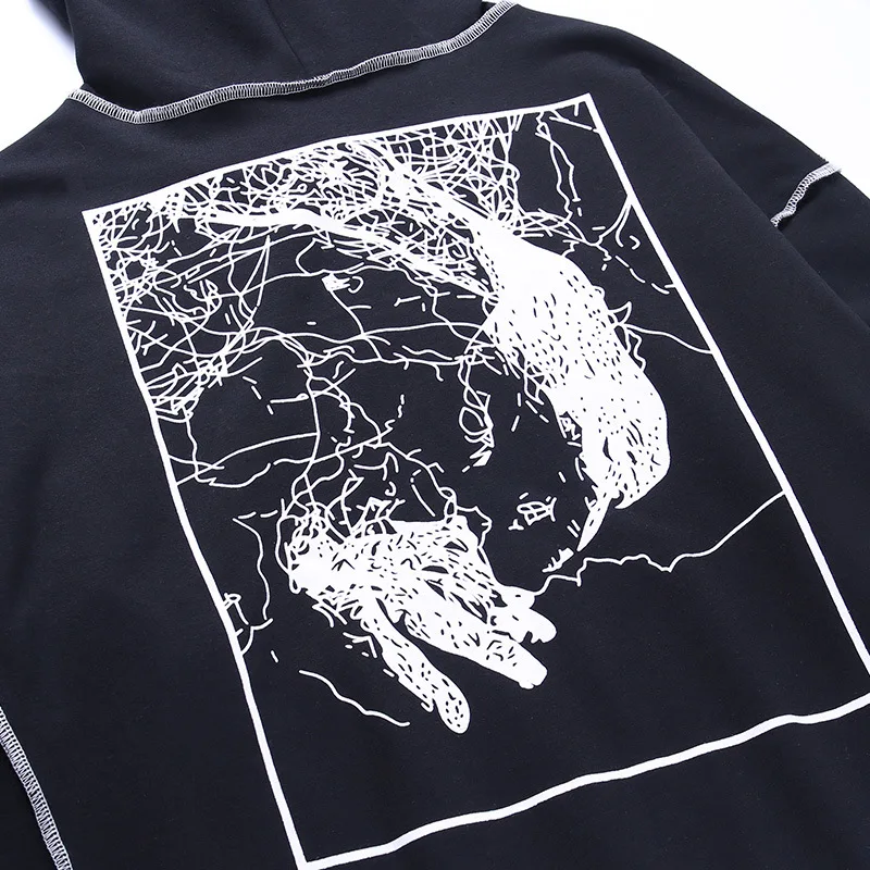 Gothblack Streetwear Long Sleeve Splice Big Pocket Hoodies Women Fashion Loose Back Print Hooded Top Winter Casual Y2K Pullover
Gothblack Streetwear Long Sleeve Splice Big Pocket Hoodies Women Fashion Loose Back Print Hooded Top Winter Casual Y2K Pullover