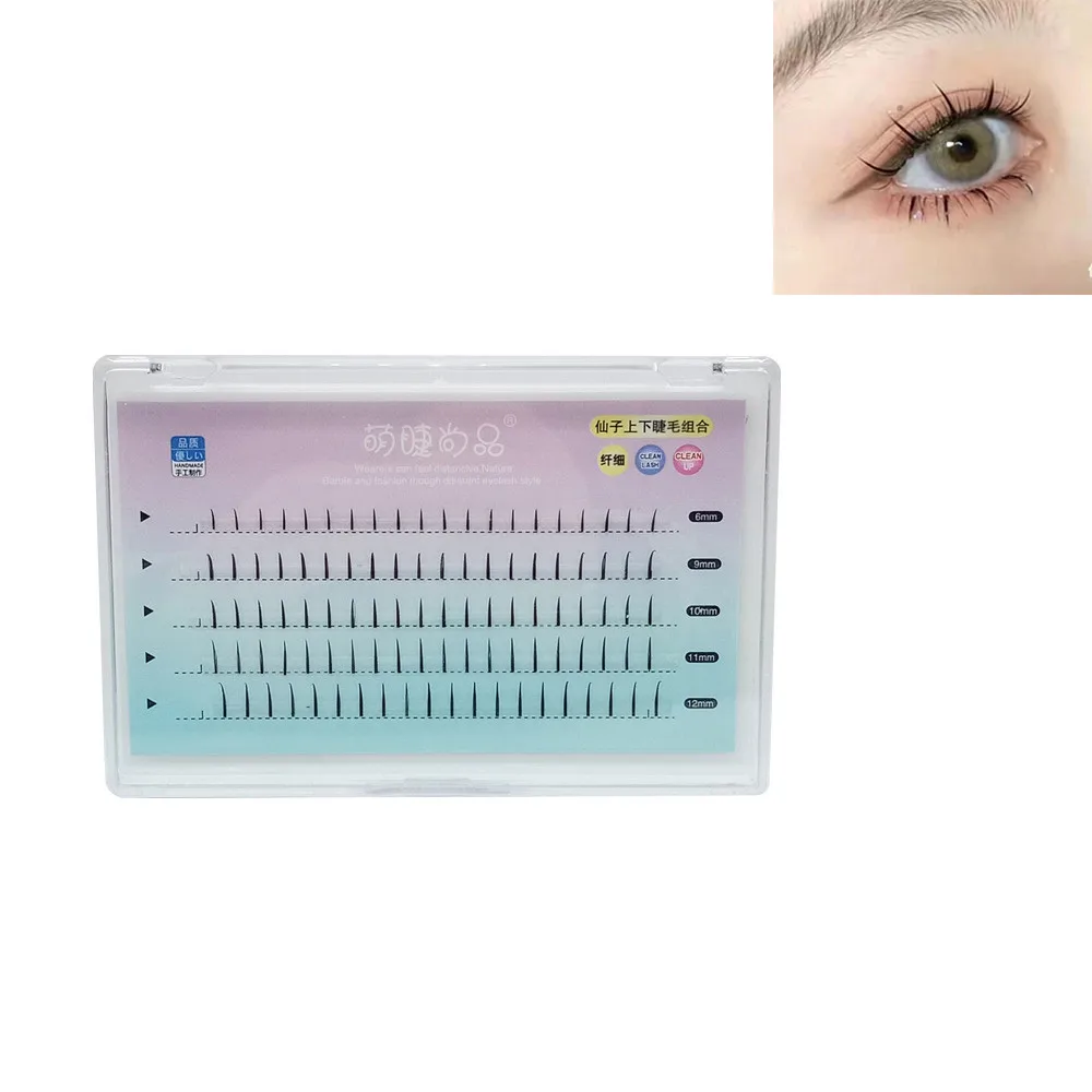 1BOX A-type Single cluster Natural Model Mixed Fairy Short Lashes Model Natural Lifelike Eyelashes Planting Bottom Wholesale2021
1BOX A-type Single cluster Natural Model Mixed Fairy Short Lashes Model Natural Lifelike Eyelashes Planting Bottom Wholesale2021