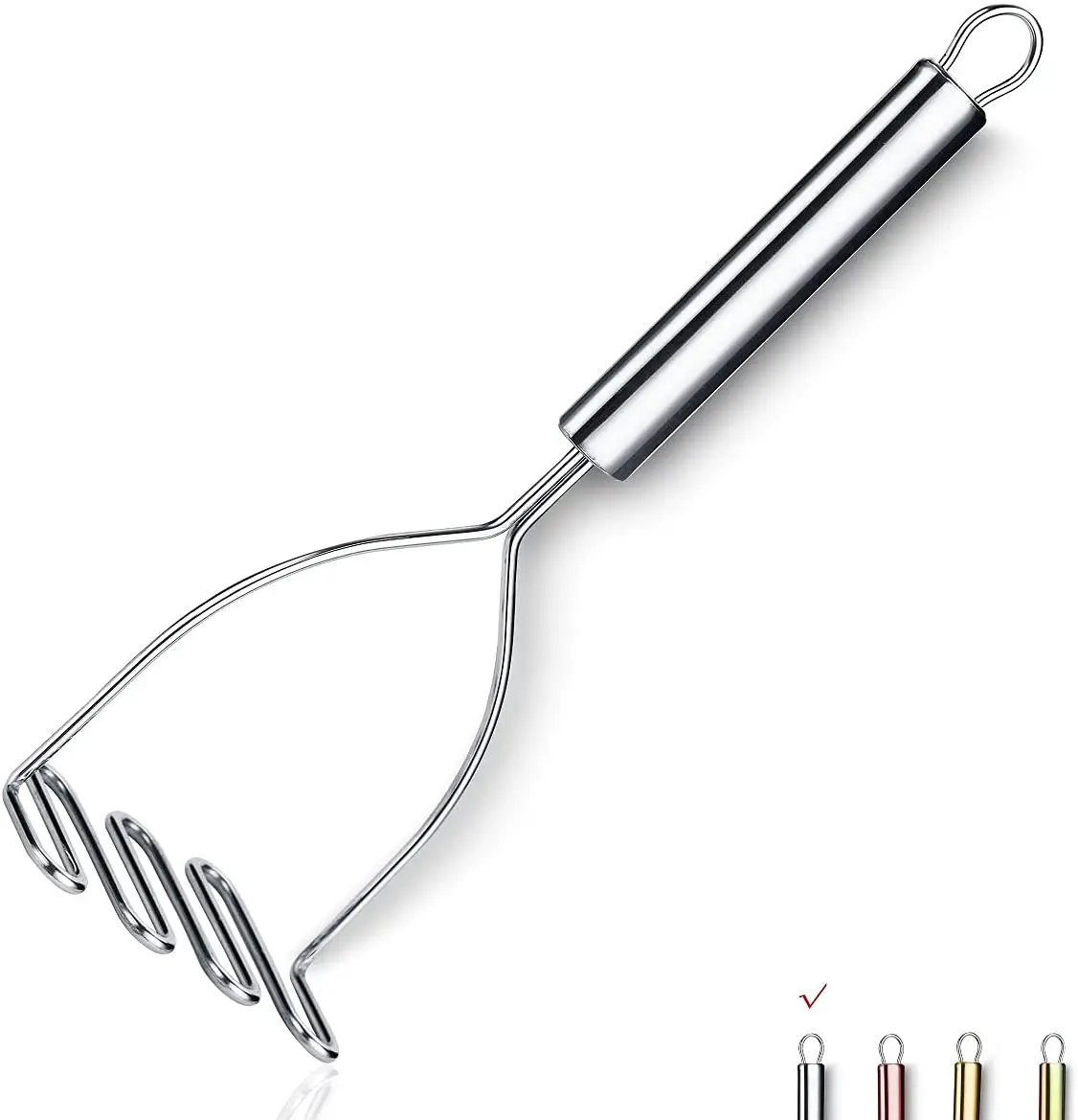 Potato Masher, Stainless Steel Heavy Duty Potato Ricer, Food Masher Utensil, Hand Masher, Vegetables Fruits Mashe (9.6 Inch)
Potato Masher, Stainless Steel Heavy Duty Potato Ricer, Food Masher Utensil, Hand Masher, Vegetables Fruits Mashe (9.6 Inch)