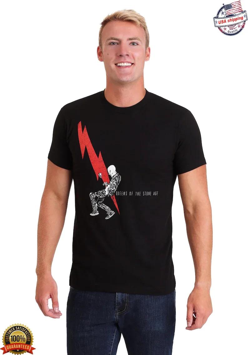 Queens of the Stone Age Man with Lightning Shirt,Oversized T-shirt For Men 3d Black T Shirts
Queens of the Stone Age Man with Lightning Shirt,Oversized T-shirt For Men 3d Black T Shirts