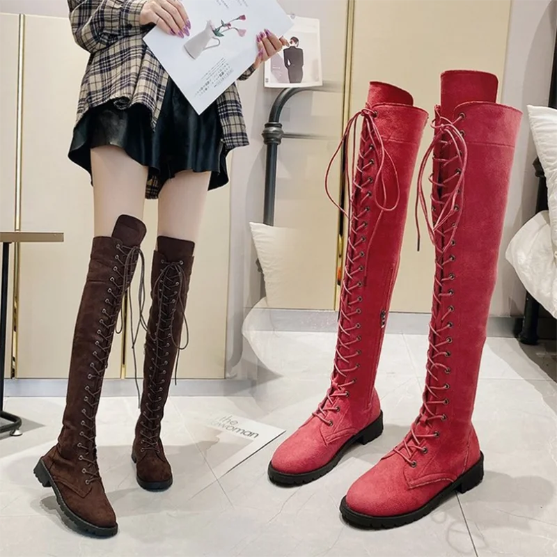 2020 Autumn Winter New Trend Shoes For Women Western Style Flatfom High Quality Over The Knees Female Booties Ladies Casual Shoe
2020 Autumn Winter New Trend Shoes For Women Western Style Flatfom High Quality Over The Knees Female Booties Ladies Casual Shoe