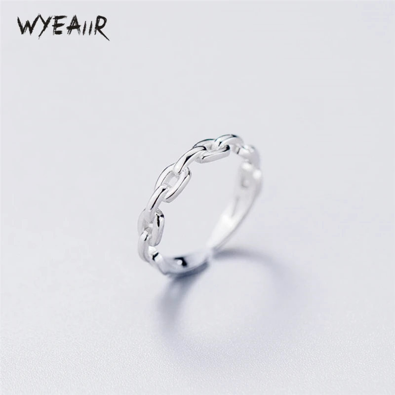 WYEAIIR 925 Sterling Silver Simple Creative Retro Thai Silver Mini Chain Female Resizable Opening Rings
WYEAIIR 925 Sterling Silver Simple Creative Retro Thai Silver Mini Chain Female Resizable Opening Rings