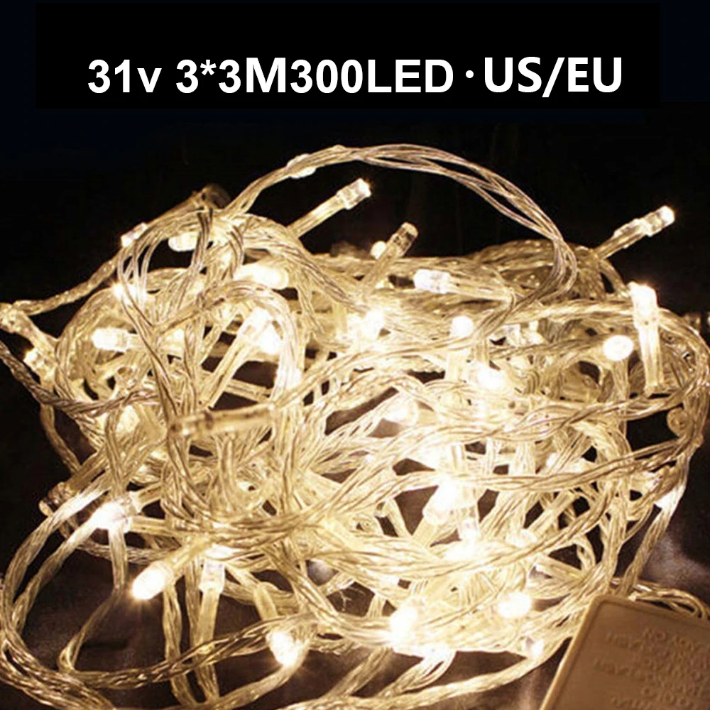 3M*3M LED String Light for Chrismas Tree Led Copper Wire String Light Decoration holiday lights lighting Tree Garland
3M*3M LED String Light for Chrismas Tree Led Copper Wire String Light Decoration holiday lights lighting Tree Garland