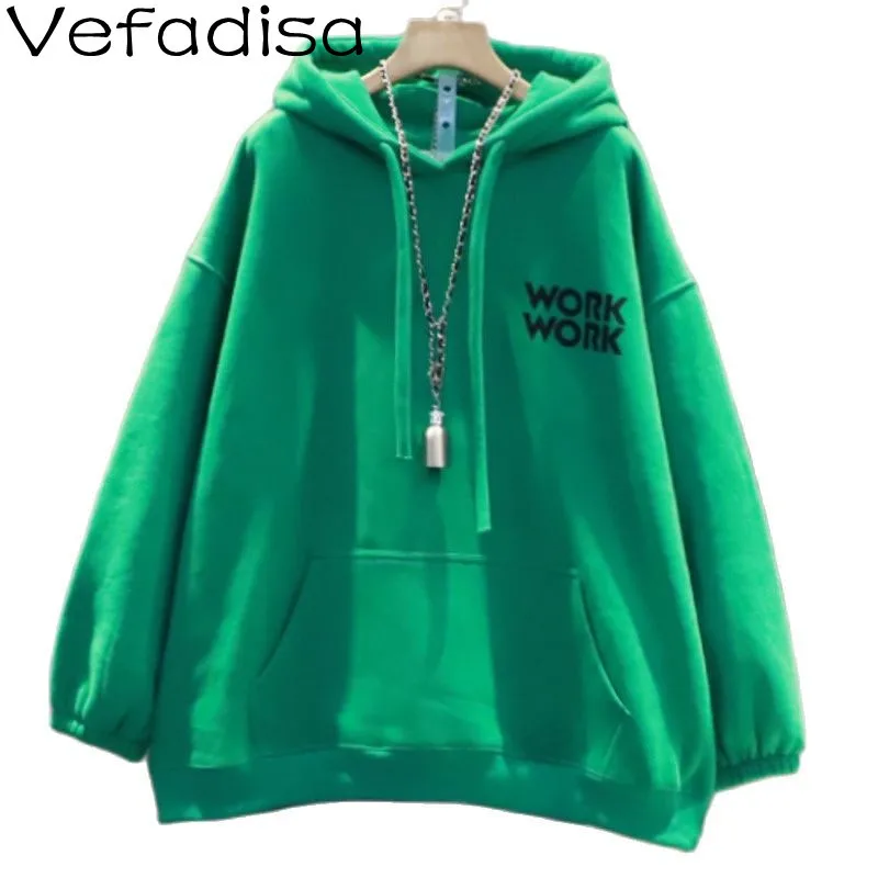 Vefadisa Fashion Letter Print Sweatshirt 2021 Winter Plus Velvet Thick Loose Hooded Solid Color Sweatshirt TT763
Vefadisa Fashion Letter Print Sweatshirt 2021 Winter Plus Velvet Thick Loose Hooded Solid Color Sweatshirt TT763