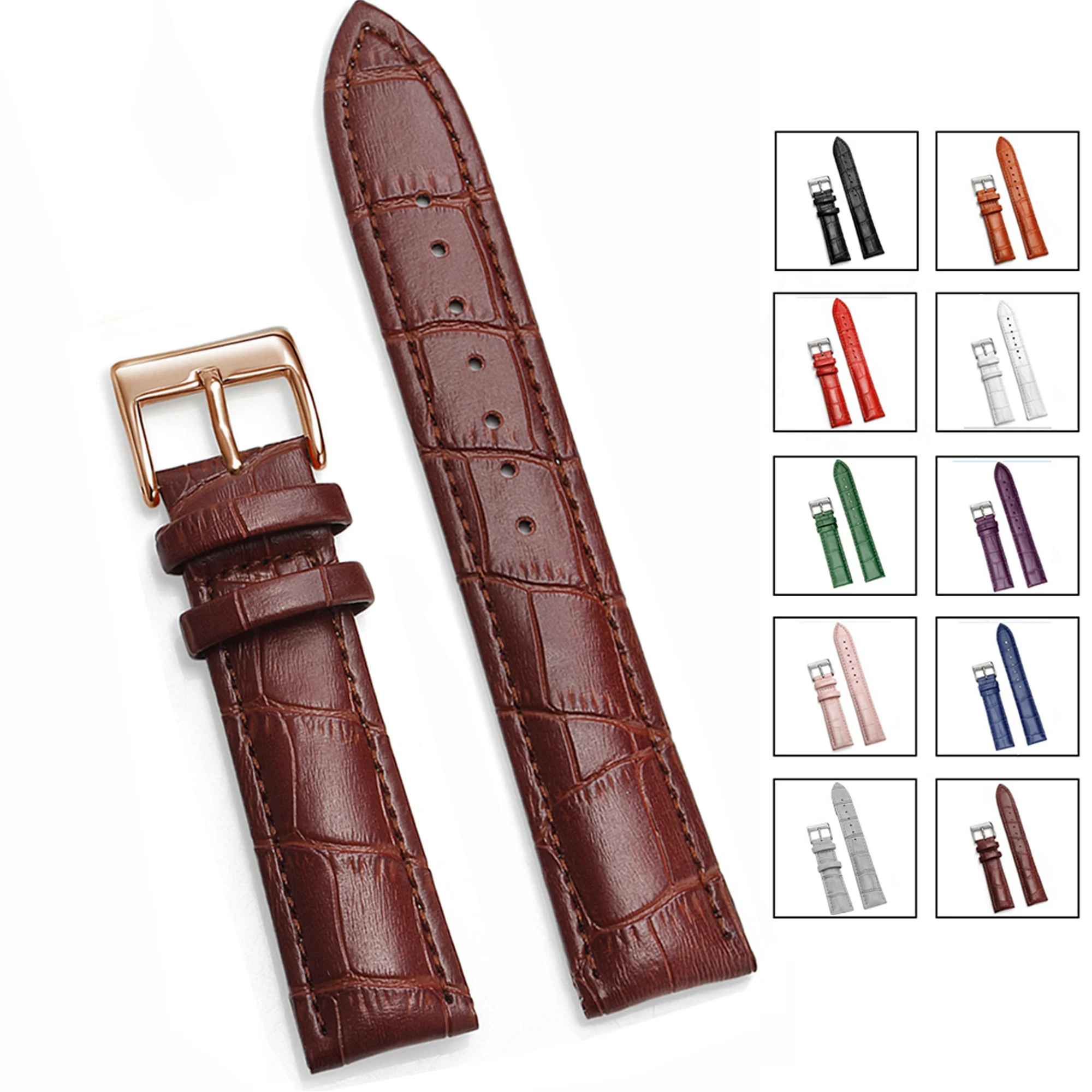 Dropshipping Genuine Leather Watchbands 12/14/16/18/20/22/24 mm Watch Steel Pin buckle Band Quality Wrist Belt Bracelet + Tool
Dropshipping Genuine Leather Watchbands 12/14/16/18/20/22/24 mm Watch Steel Pin buckle Band Quality Wrist Belt Bracelet + Tool