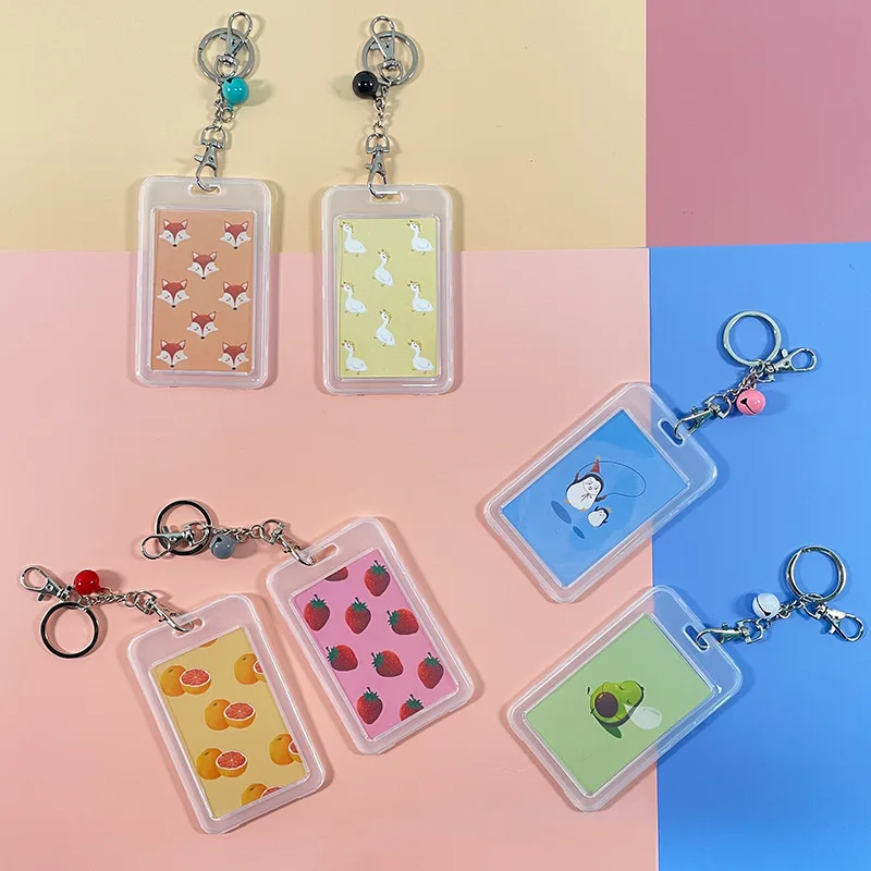 Cartoon Transparent Keychain Card Holder Fruit Pattern Credit Id Bank Card Protective Case Student Bus Card Badge Holder Cover
Cartoon Transparent Keychain Card Holder Fruit Pattern Credit Id Bank Card Protective Case Student Bus Card Badge Holder Cover