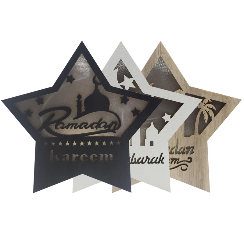 Wooden LED Lamp Star Ramadan Eid Mubarak Decoration Wooden Ornament Islamic Muslim Light 2021 Bedroom Pentagram Decoration
Wooden LED Lamp Star Ramadan Eid Mubarak Decoration Wooden Ornament Islamic Muslim Light 2021 Bedroom Pentagram Decoration
