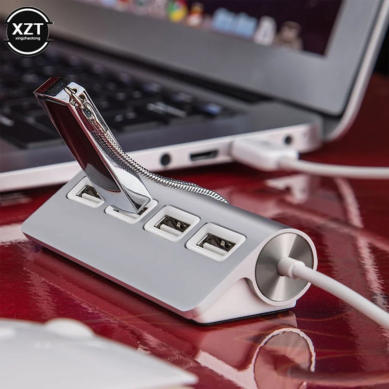 1 шт. высокоскоростной usb-хаб 4 порта USB 2 0 порт кабель OTG Алюминиевый сплиттер Для