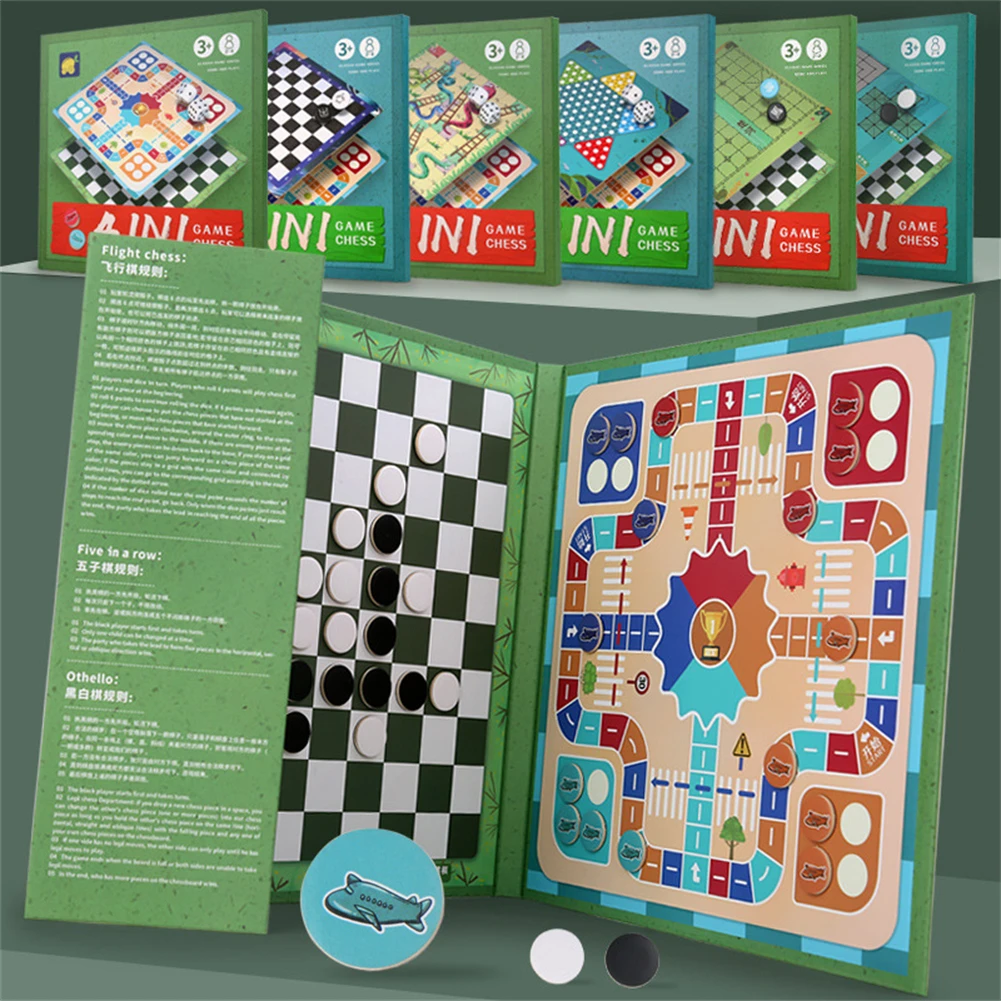 Book Clip Magnetic Game Chess Toy Puzzle Educational Early Folding Snake Chess Toy Portable Snakes and Ladders Game For Children
Book Clip Magnetic Game Chess Toy Puzzle Educational Early Folding Snake Chess Toy Portable Snakes and Ladders Game For Children