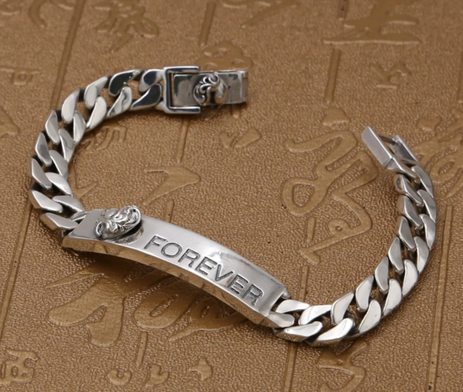 S925 sterling silver men and women personality old bracelet fashion heart-shaped letter chain charm bracelets
S925 sterling silver men and women personality old bracelet fashion heart-shaped letter chain charm bracelets