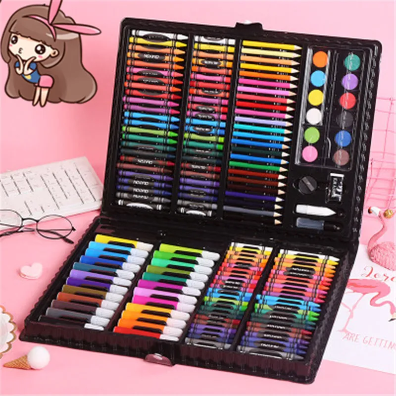 168 pieces of painting Crayon Oil Pastel Painting drawing pencil set stationery art supplies student tools Child gift | Канцтовары для