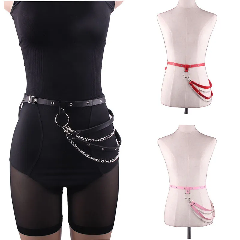 European and American fan leather belt fashion belt punk style chain all-match waist chain
European and American fan leather belt fashion belt punk style chain all-match waist chain