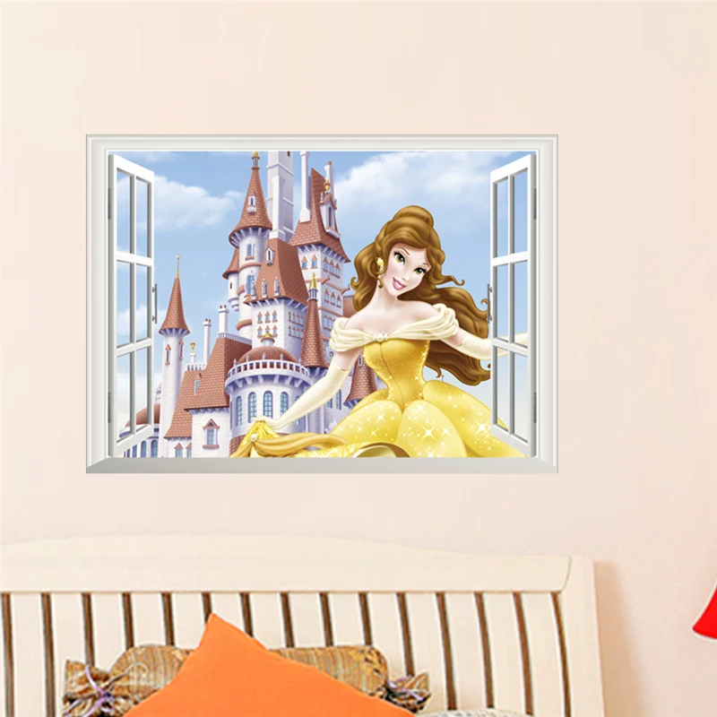 Cartoon Belle Princess 3d Window Wall Stickers For Home Decoration Anime Mural Art Diy Kids Room Bedroom Wall Decal
Cartoon Belle Princess 3d Window Wall Stickers For Home Decoration Anime Mural Art Diy Kids Room Bedroom Wall Decal