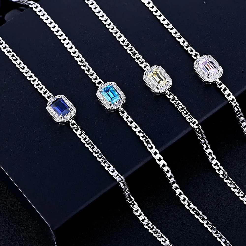 Hiphop S925 Sterling Silver Square High Carbon Diamond Charm Bracelet for Women Men Creative Hip Hop Cuban Chain Bracelet Gift
Hiphop S925 Sterling Silver Square High Carbon Diamond Charm Bracelet for Women Men Creative Hip Hop Cuban Chain Bracelet Gift