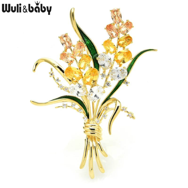 Wuli&baby Cubic Zirconia Wheat Brooches Women Unisex 2-color Enamel Flower Weddings Party Brooch Pins Gifts
Wuli&baby Cubic Zirconia Wheat Brooches Women Unisex 2-color Enamel Flower Weddings Party Brooch Pins Gifts