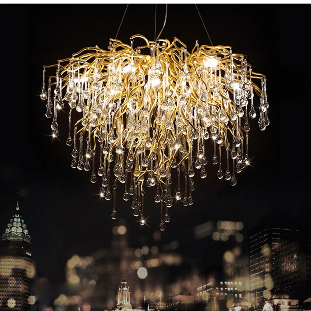 Modern Crystal Gold Chandelier Living Room Bedroom Luxury Home Decoration Lamp Living room Led Suspended Lights Lighting Luster
Modern Crystal Gold Chandelier Living Room Bedroom Luxury Home Decoration Lamp Living room Led Suspended Lights Lighting Luster