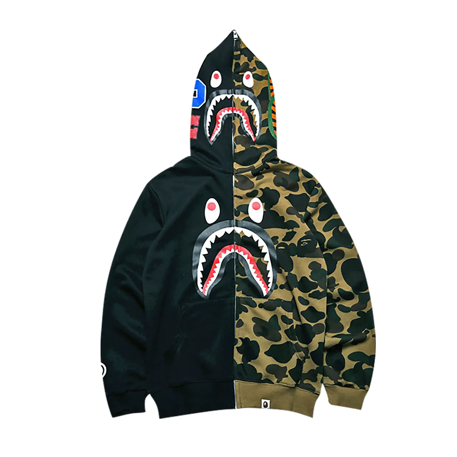 Новинка 2022 Классическая камуфляжная Толстовка Bape Shark Высококачественная