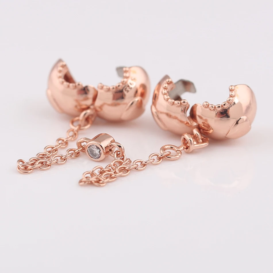 Authentic S925 Silver Bead Rose Embossed Hearts With Crystal Safety Chain Charm for Women Bracelet Bangle DIY Jewelry
Authentic S925 Silver Bead Rose Embossed Hearts With Crystal Safety Chain Charm for Women Bracelet Bangle DIY Jewelry