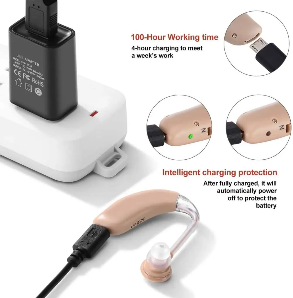 Mini Rechargeable universal Bluetooth Hearing Aid Digital BTE Adjustable Tone Sound Amplifier Portable Deaf Elderly Hearing Aid
Mini Rechargeable universal Bluetooth Hearing Aid Digital BTE Adjustable Tone Sound Amplifier Portable Deaf Elderly Hearing Aid