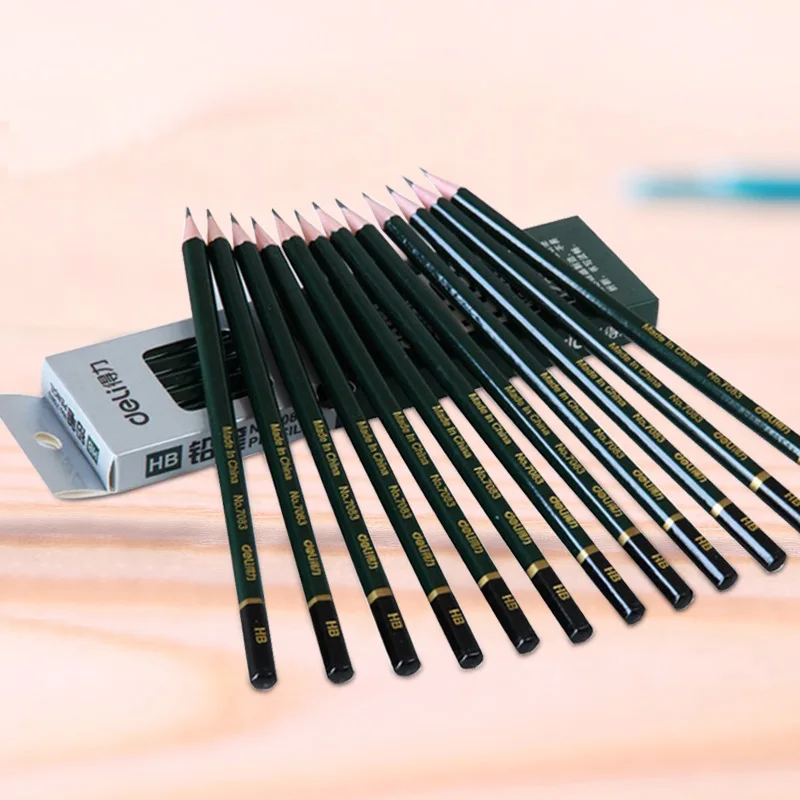 Stationery 7083 HB graphite ordinary pencil sketch drawing writing pencil 12 PCs/box
Stationery 7083 HB graphite ordinary pencil sketch drawing writing pencil 12 PCs/box