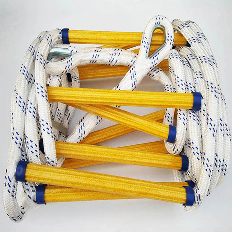 

10 Meters Fire Escape Ladder Anti-skid Rescue Rope Emergency Work Safety Response Self-rescue Lifesaving Rock Climbing Escape
