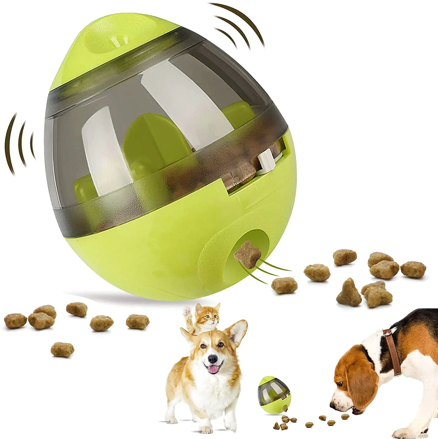 Dog Tumbler Food Dispenser Ball Toy Fun and Interactive Roly-Poly Toy Ball for Small and Medium Dogs Cats Increase Attention
Dog Tumbler Food Dispenser Ball Toy Fun and Interactive Roly-Poly Toy Ball for Small and Medium Dogs Cats Increase Attention