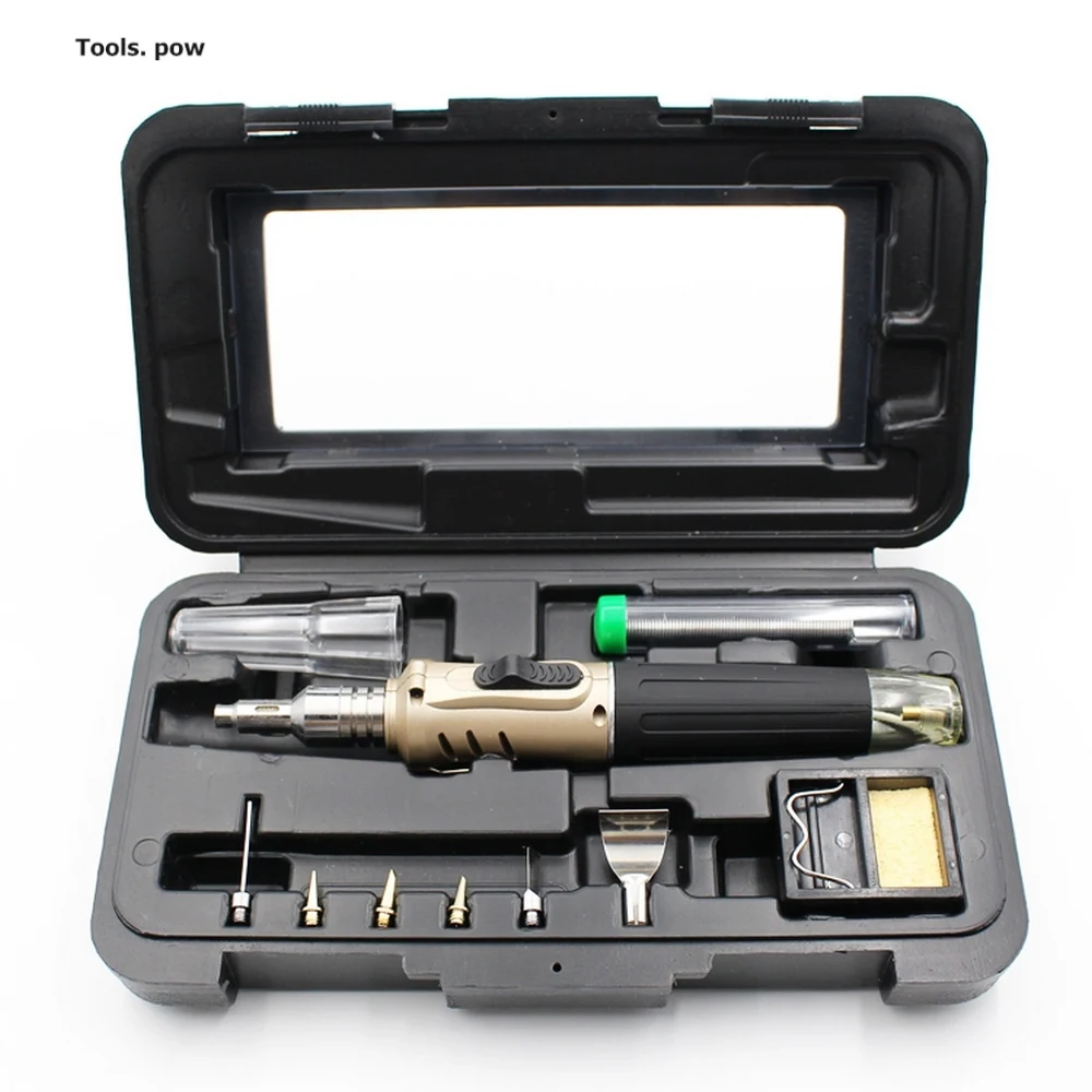 Self-Ignition 10-in-1 Gas Soldering Iron Cordless Welding Torch Kit Tool HS-1115K Top Ignition Butane Gas Soldering Iron Durable
Self-Ignition 10-in-1 Gas Soldering Iron Cordless Welding Torch Kit Tool HS-1115K Top Ignition Butane Gas Soldering Iron Durable
